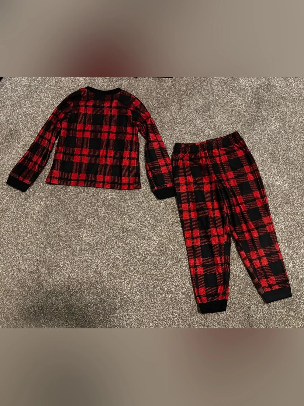 Toddler Cute Bear Jammie for your families Christmas PJs 4T Red Black Plaid